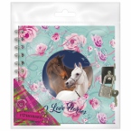 Spiral diary with padlock B | Horses